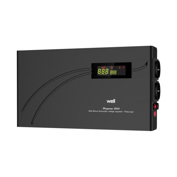 90035__SP AVR-2000VA Well ΨΗΦΙΑΚΟ SPower LCD Display Black AVR-REL-SLIMPOWER2000-WL