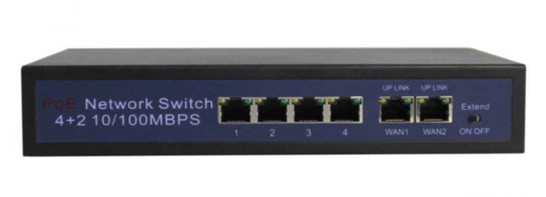 HT412 LONGSE PoE switch HT412, 4x LAN port & 2x WAN port, 10/100Mbps