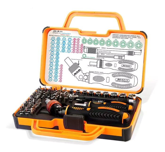 JM-6111 JAKEMY σετ κατσαβιδιών JM-6111 με βαλιτσάκι, CR-V, 69τμχ