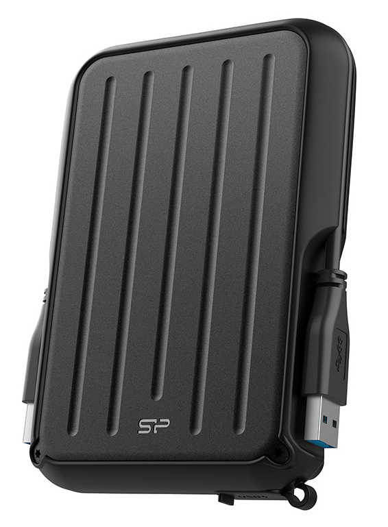 SP010TBPHD66SS3K SILICON POWER εξωτερικός HDD Armor A66, 1TB, USB 3.2, μαύρος