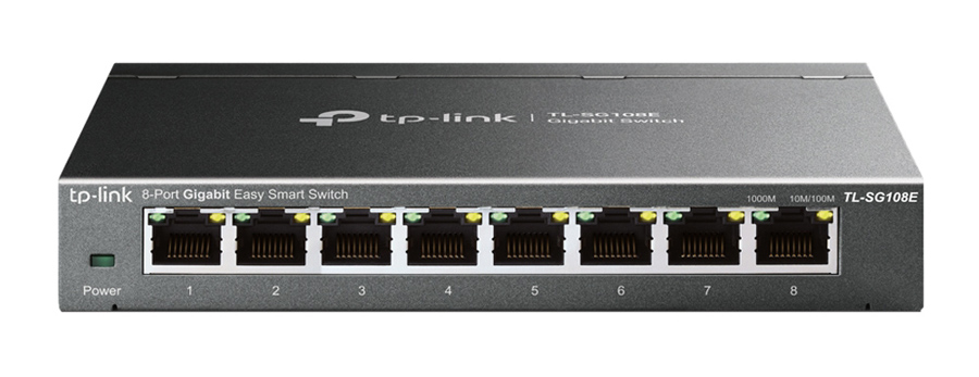 TL-SG108E TP-LINK Easy Smart Switch TL-SG108E, 8-port 10/100/1000Mbps, Ver 6.0