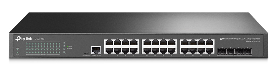 TL-SG3428 TP-LINK L2+ managed switch TL-SG3428, 24-Port Gigabit, 4x SFP, Ver. 2.0