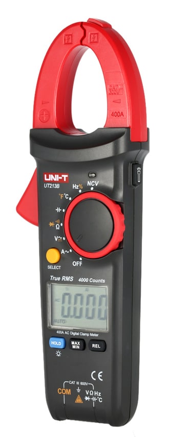 UT213C UNI-T πολύμετρο & αμπεροτσιμπίδα UT213C, 400A AC/DC, NCV, True RMS