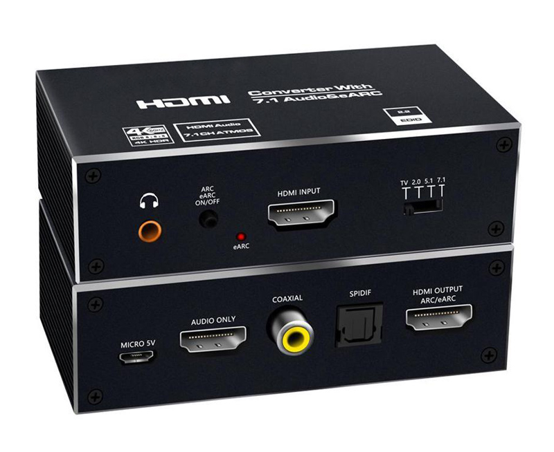 CAB-H151 HDMI audio extractor CAB-H151, 7.1 Audio, 4K/60Hz, eARC, μαύρο