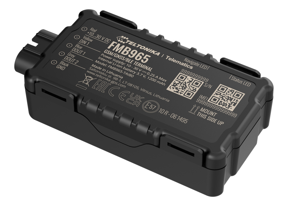 FMB9653E8T01 TELTONIKA GPS Tracker για μηχανές FMB965, GSM/GPRS/GNSS, Bluetooth