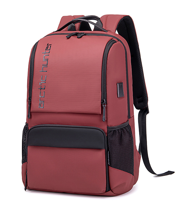 B00532-RD ARCTIC HUNTER τσάντα πλάτης B00532, θήκη laptop 15.6", USB, 28L, κόκκινη