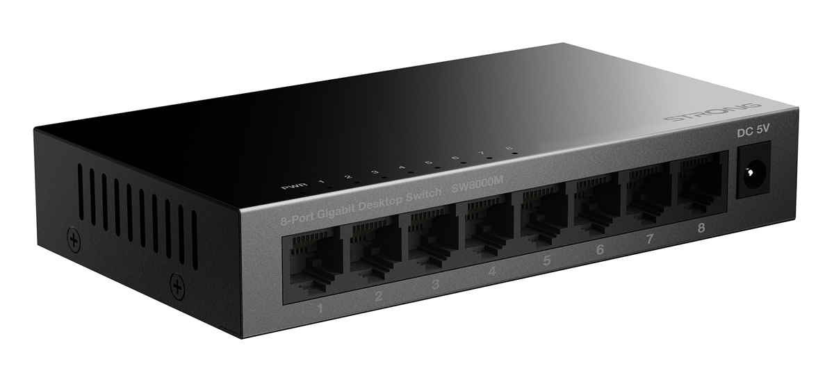 SW8000M STRONG switch SW5000M, 8x Gigabit θύρες, 1000Mbps