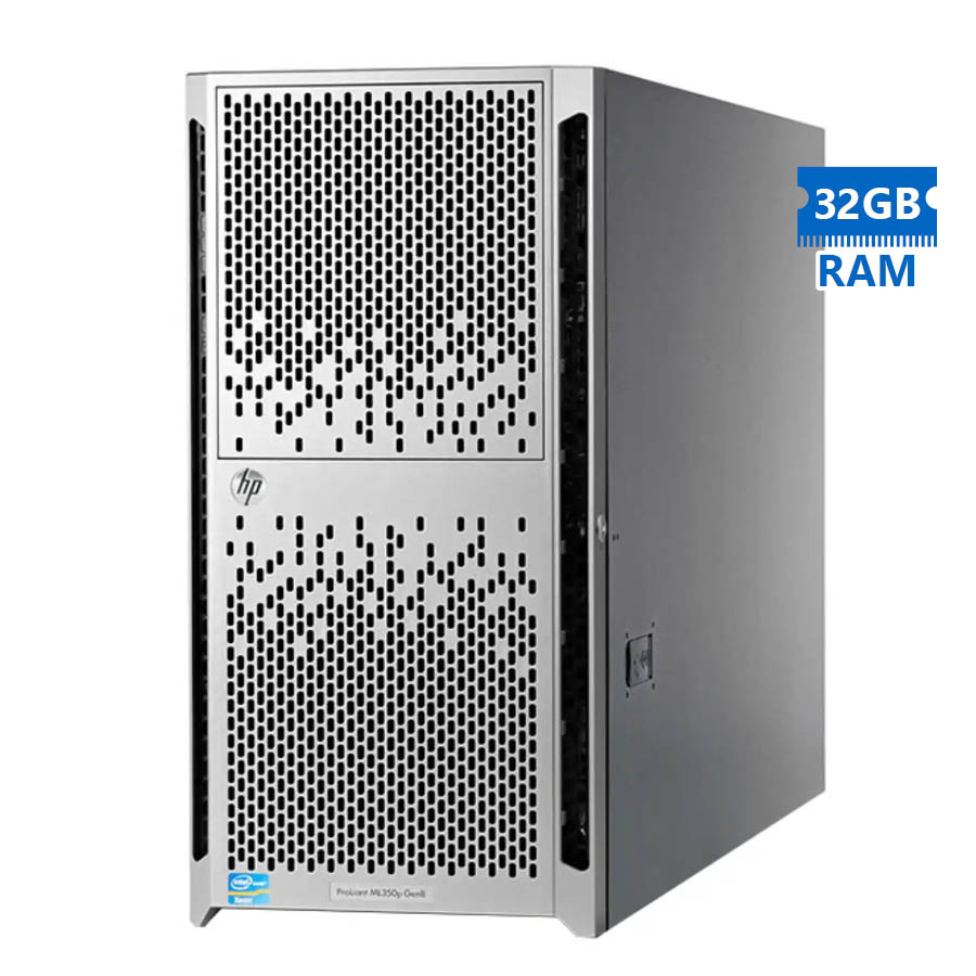 101048_1 Refurbished Server HP ML350P G8 Tower E5-2620v2/32GB DDR3/No HDD/DVD/8xSFF/2xPSU