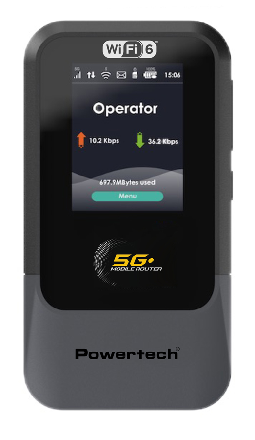 PT-1512 POWERTECH 5G mobile router PT-1512, WiFi 6, AX900 dual band, 4000mAh