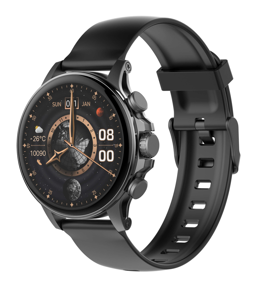 6933138602911 LDNIO smartwatch SW01, heart rate, 1.58" AMOLED, lP68, μαύρο